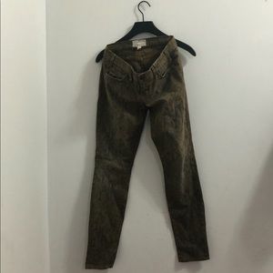 Current Elliott snake print denim